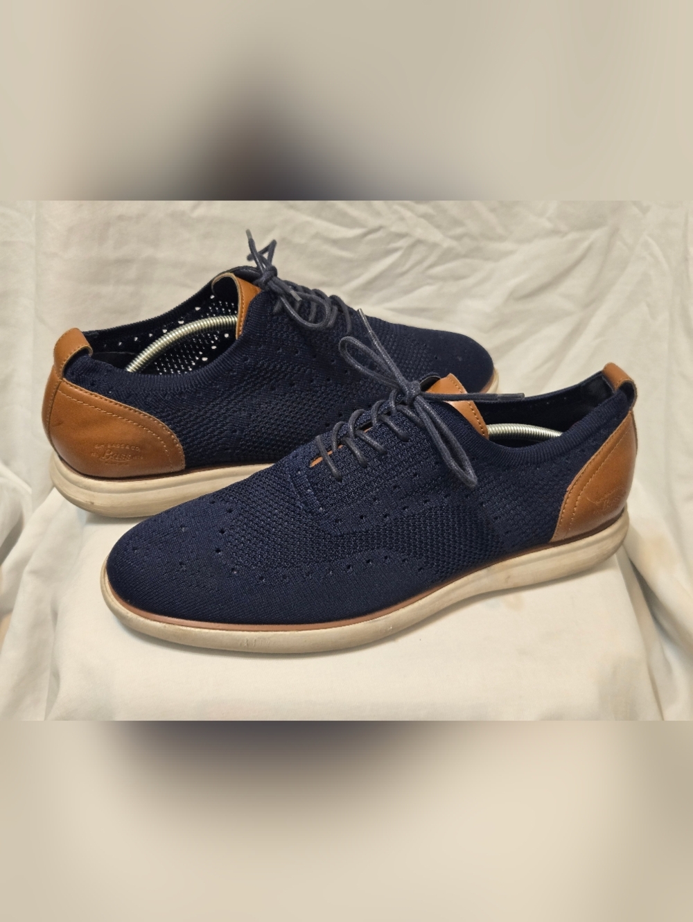 G.H. Bass & Co. Mens Kole Knit UL X Casual Oxford Shoes Sz 13 M Navy/Tan